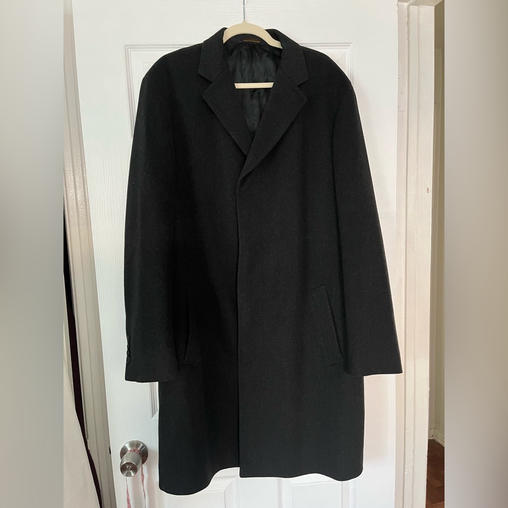 Brooks Brothers 100% Wool Brooksstorm Storm System 44L Coat Jacket Black READ